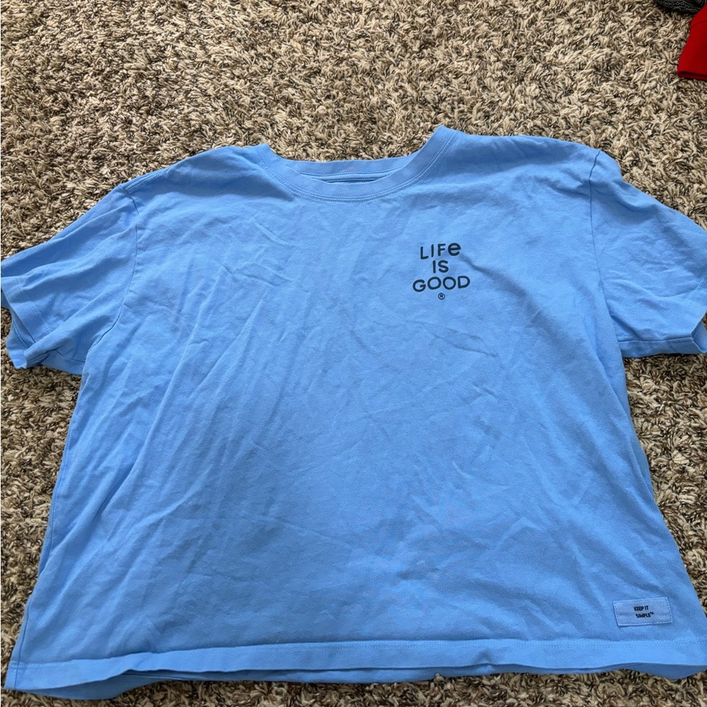 Life Is Good Light Blue Boxy Tee